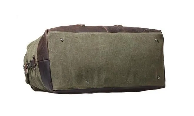 Black Waxed Canvas Weekender Bag Waxed Canvas Duffle Bag Large Canvas Leather Duffle Bag