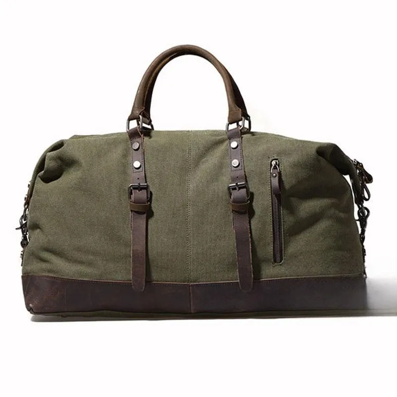 Black Waxed Canvas Weekender Bag Waxed Canvas Duffle Bag Large Canvas Leather Duffle Bag