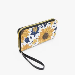 Blue Sunshine |  Leather Wristlet Clutch Wallet