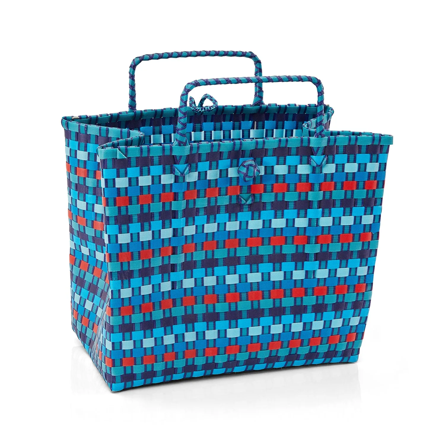 Blue Woven Picnic Bag (A D)