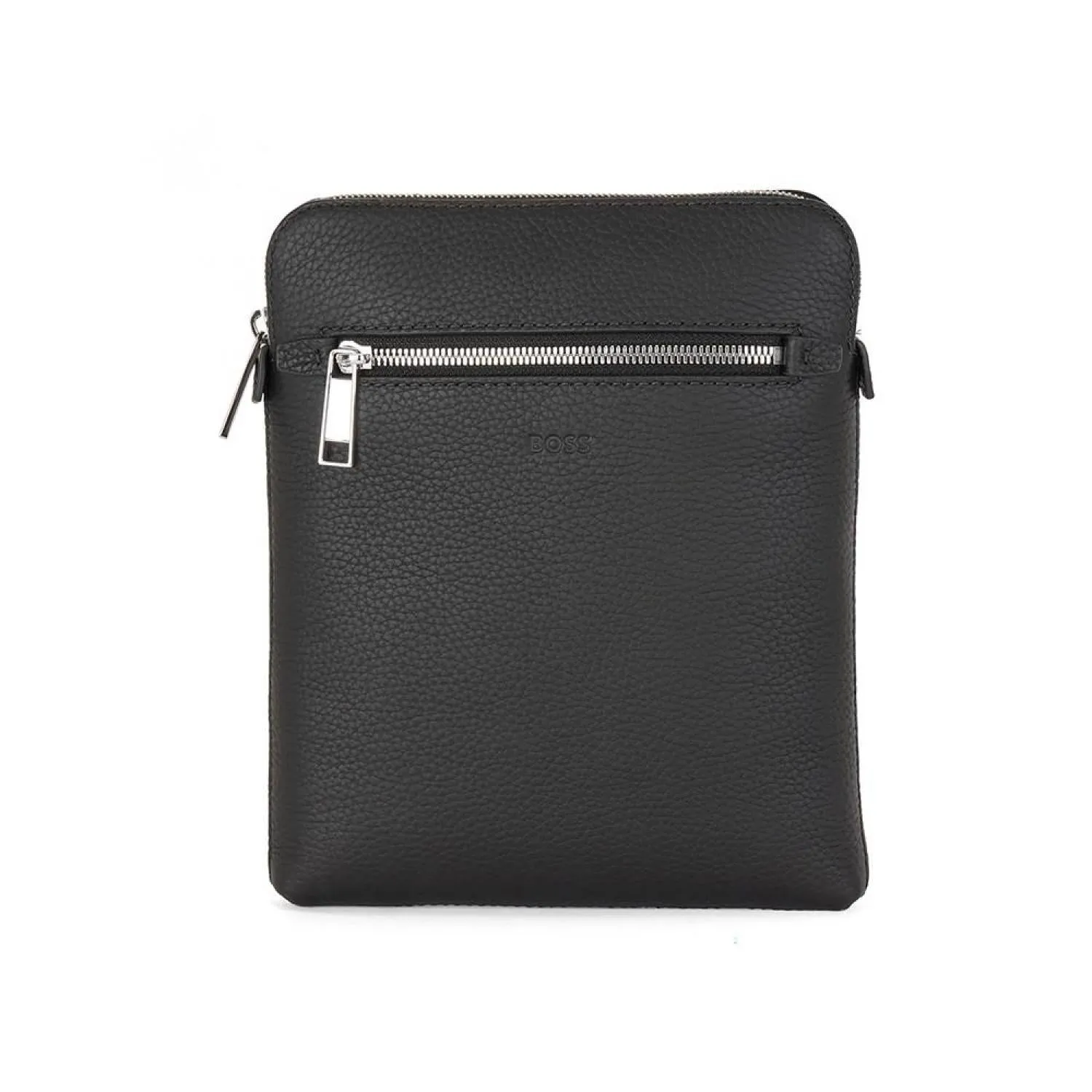 BOSS Men's Grained Italian-Leather Envelope Bag