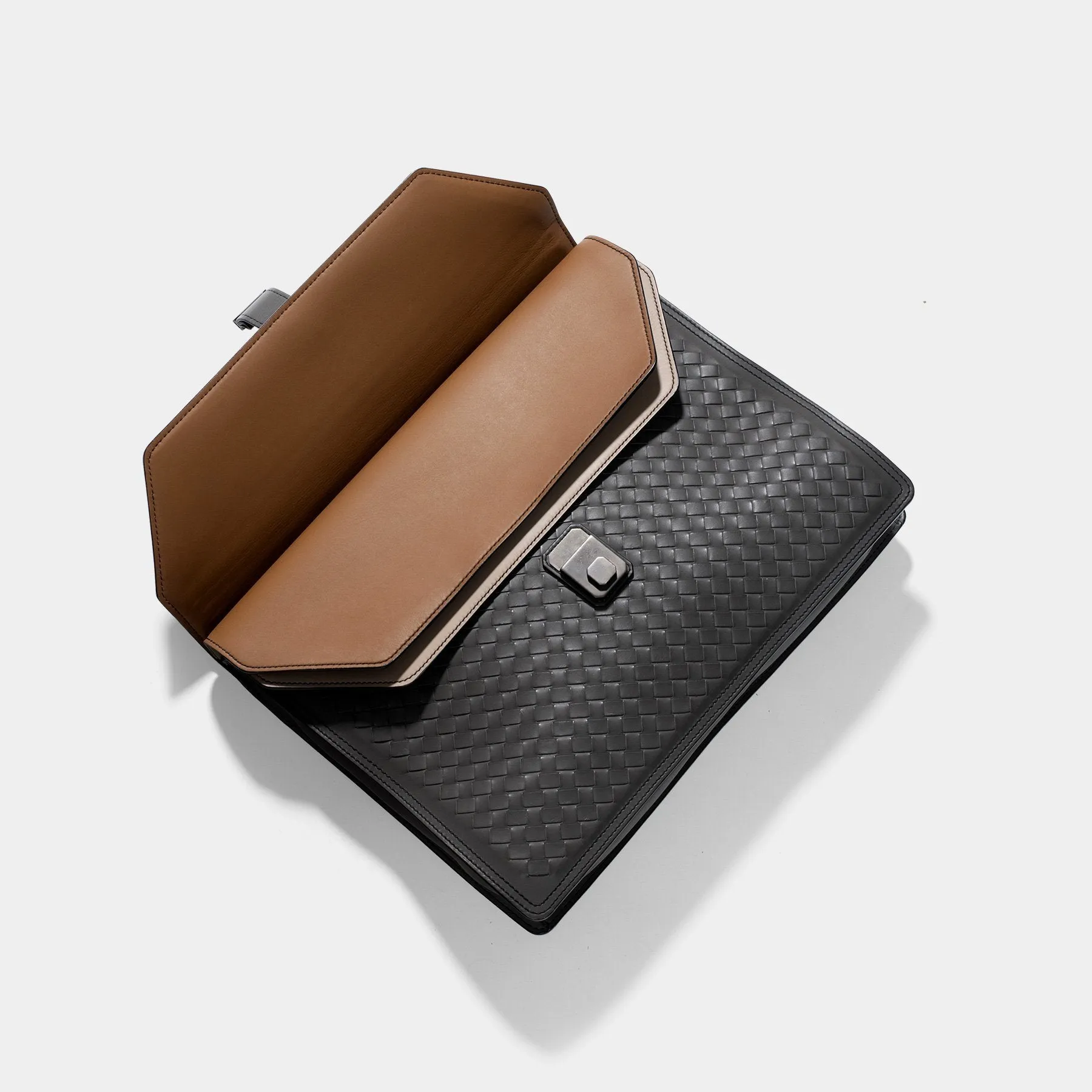 BOTTEGA VENETA INTRECCIATO Tricolor Document Case