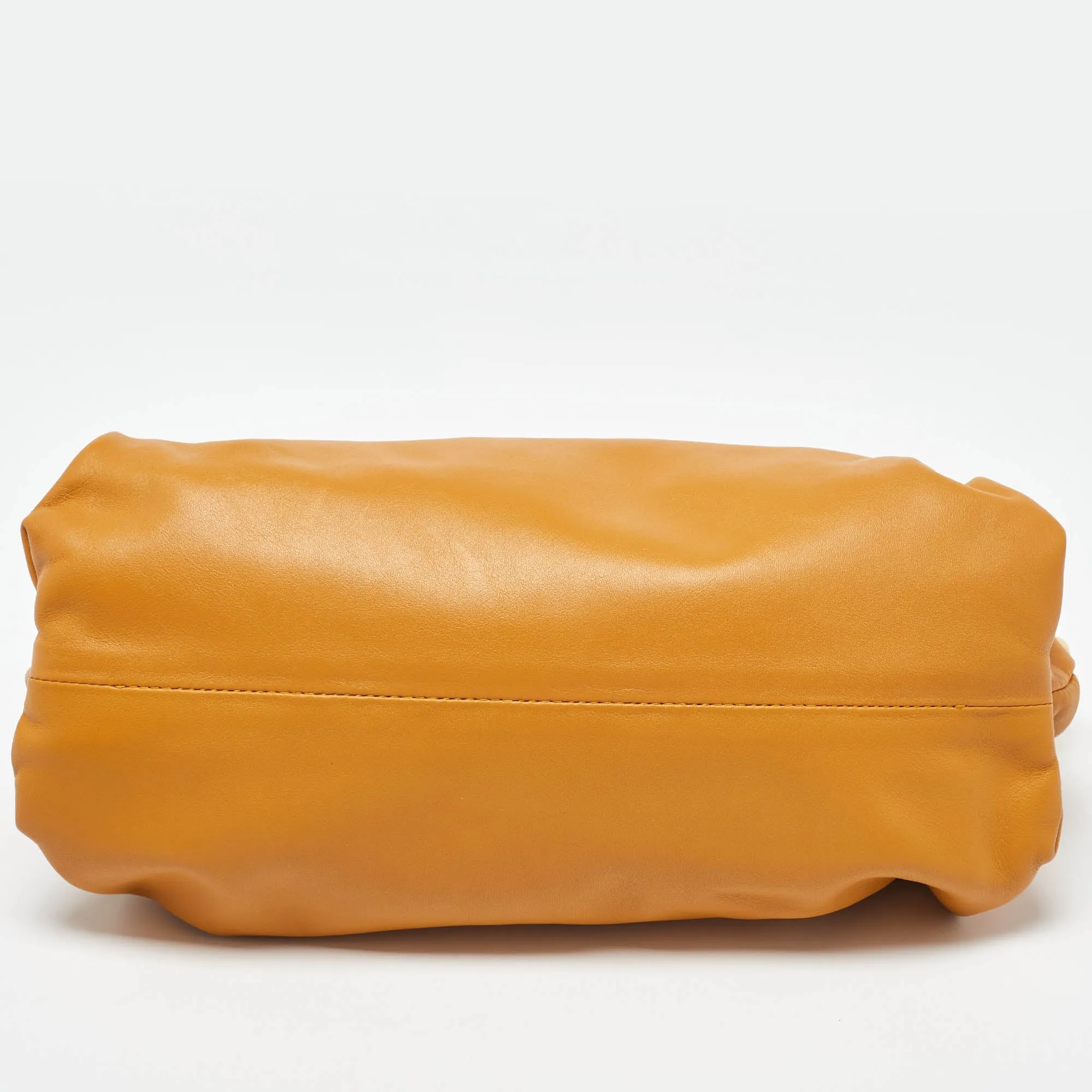 Bottega Veneta Mustard Leather Chain Pouch