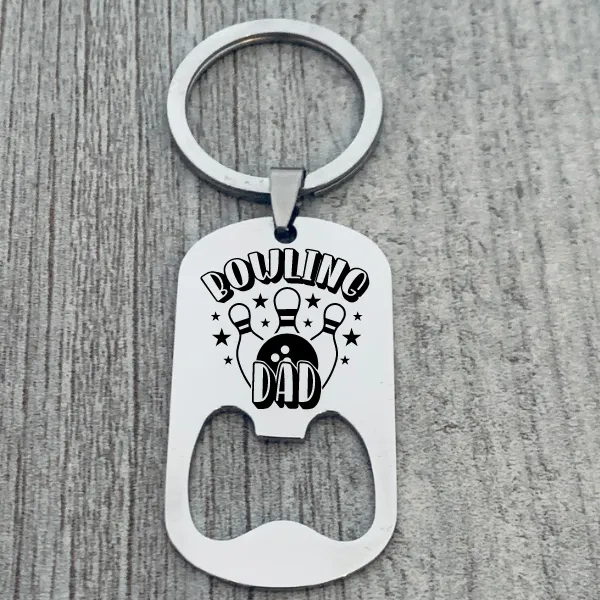 Bowling Dad Keychain