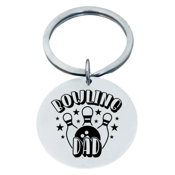 Bowling Dad Keychain