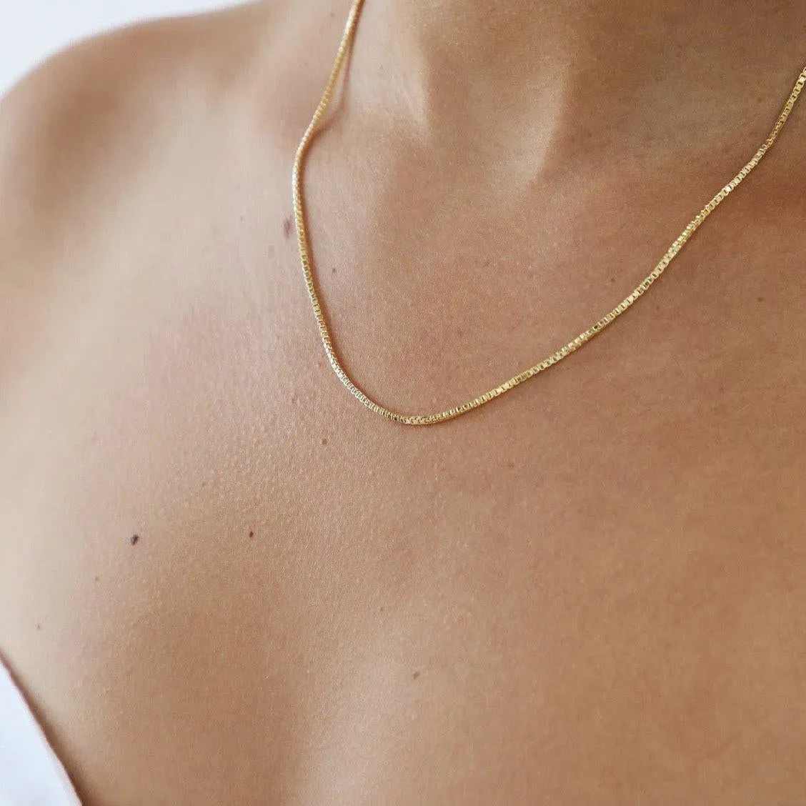 Box Chain Necklace - Gold