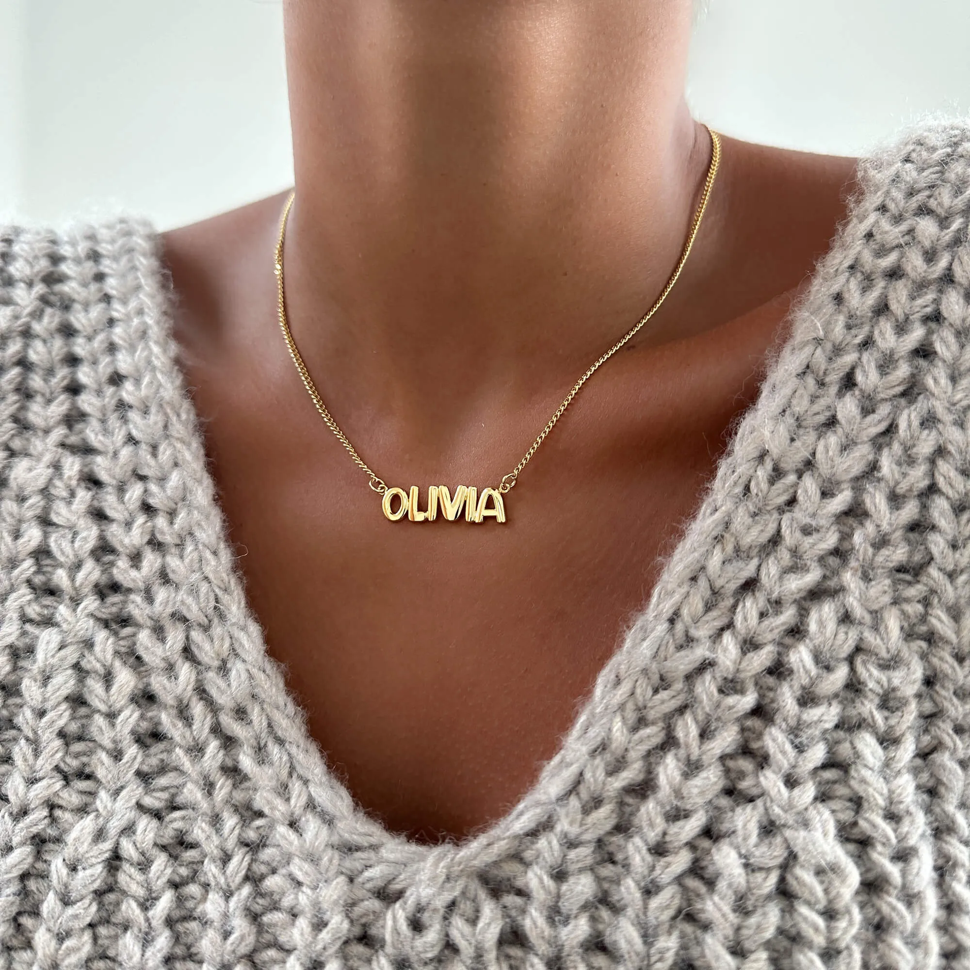 Bubble Custom Name Necklace