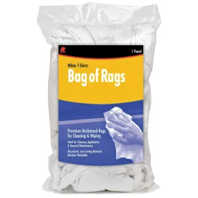 BUFFALO Recycled White Cloth Rags, 1 lb. Bag - Recycled