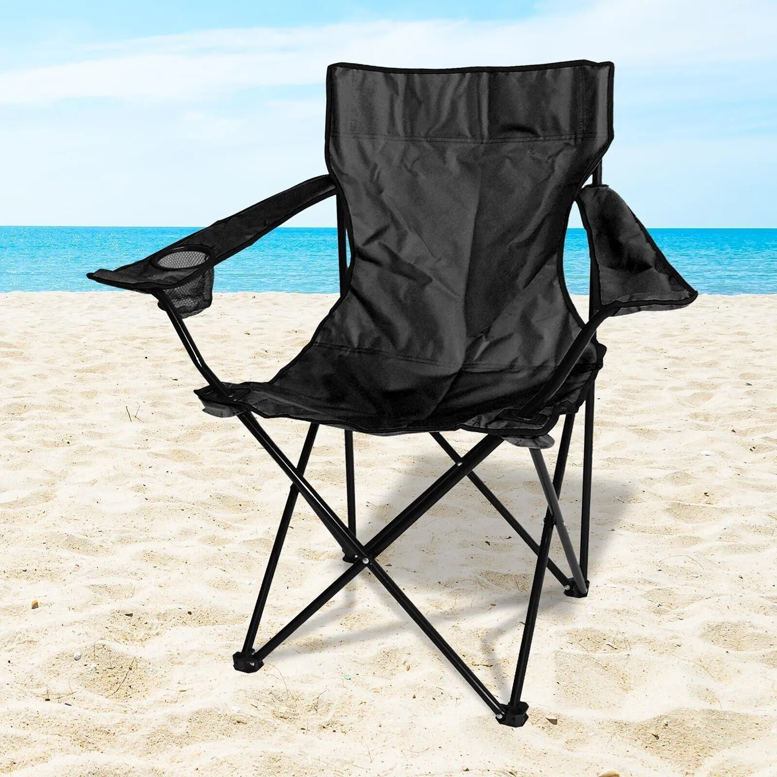 Camping Art Sketch Fishing Beach Portable Chair