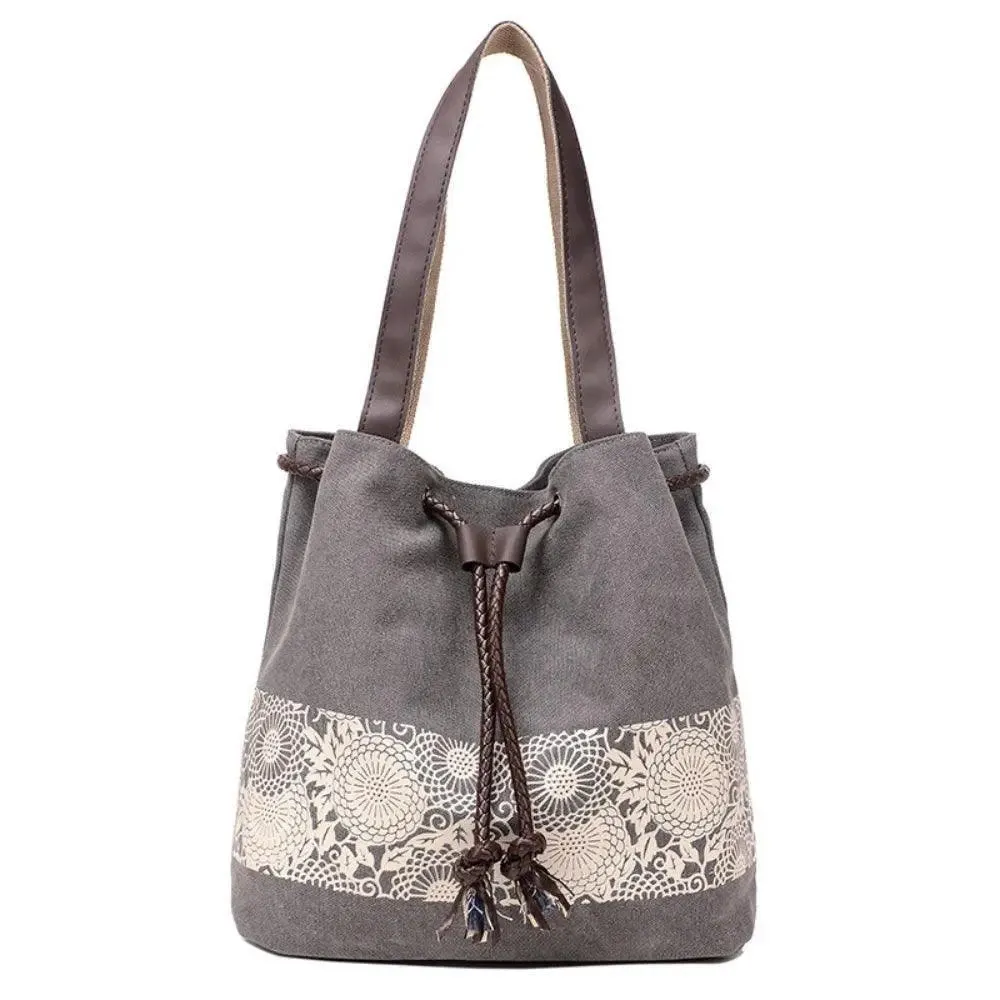 Canvas Casual Closure Tot Bag