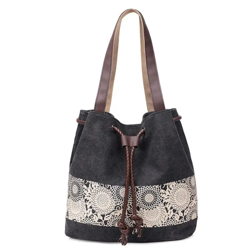 Canvas Casual Closure Tot Bag