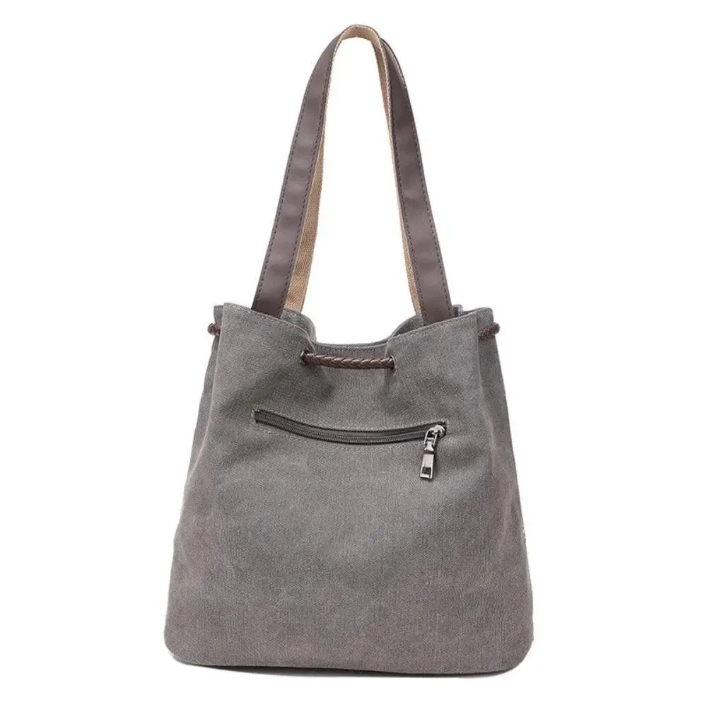 Canvas Casual Closure Tot Bag