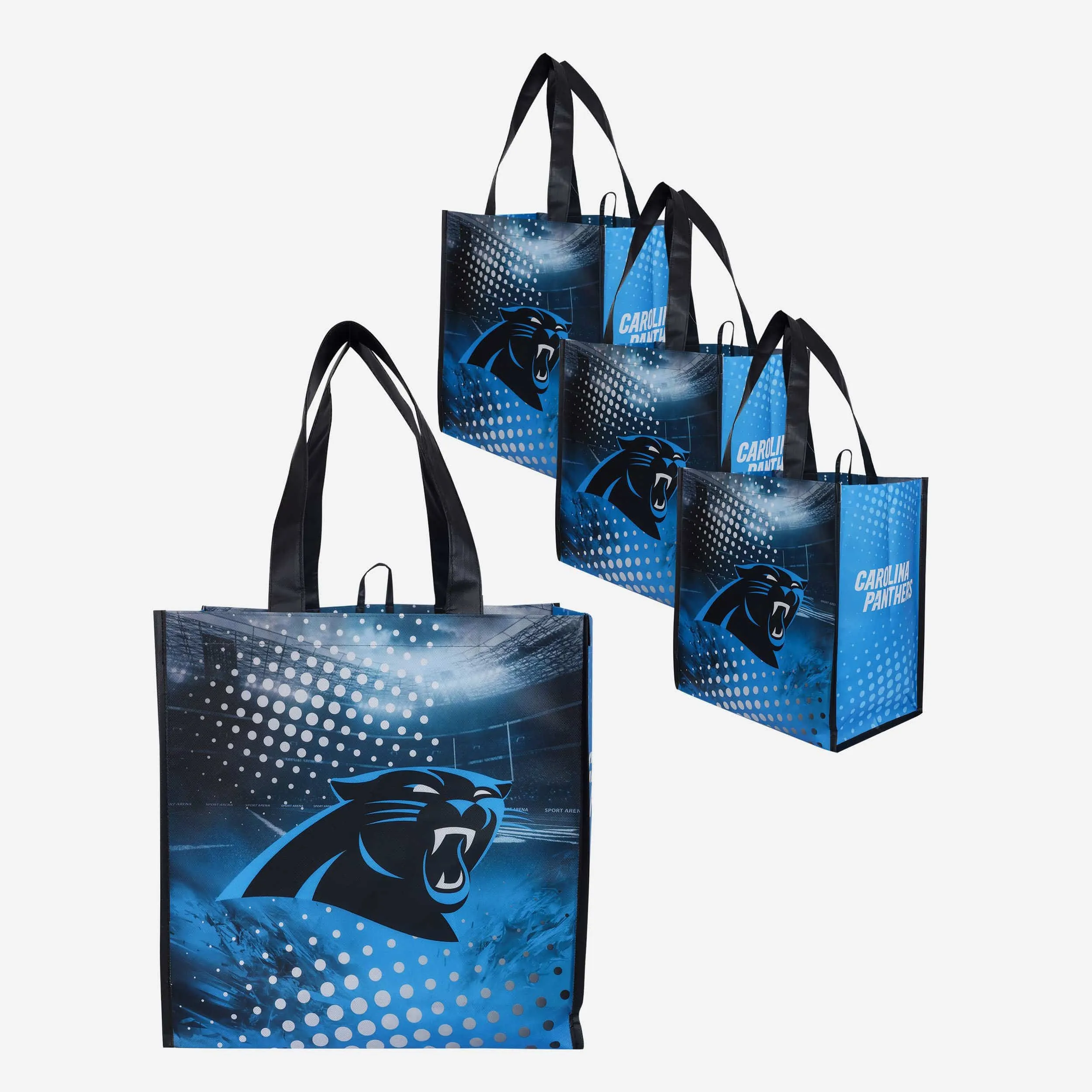 Carolina Panthers 4 Pack Reusable Shopping Bag