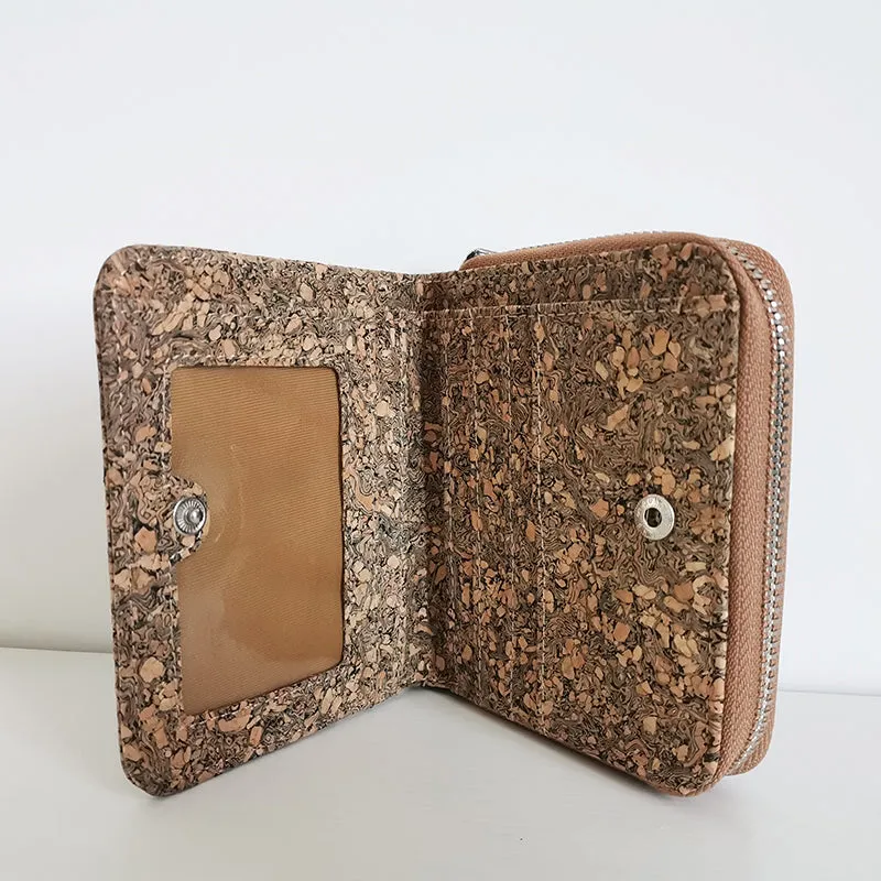 Cavabien Eco Friendly Leather Alternative Short Cork Wallet