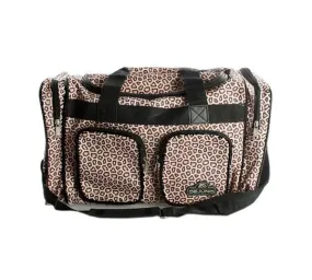 Cheetah Duffle Bag - Black Piping