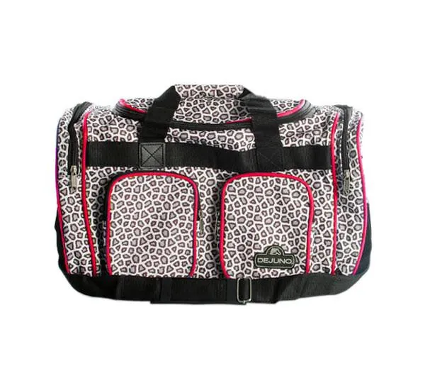 Cheetah Duffle Bag - Red Piping