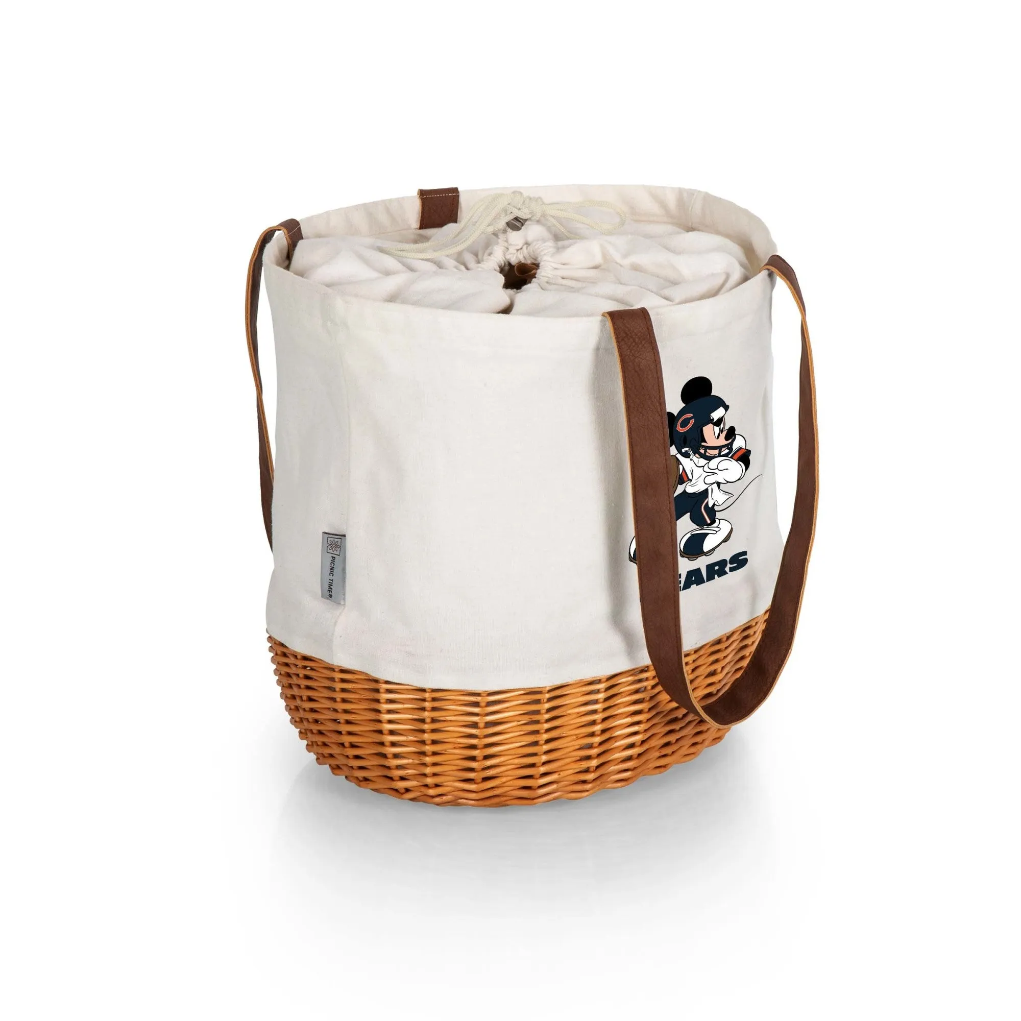 Chicago Bears Mickey Mouse - Coronado Canvas and Willow Basket Tote