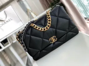 CHL 19 Maxi Handbag Black For Women, Women&#8217;s Bags, Shoulder And Crossbody Bags 14in/36cm AS1162 B04852 94305