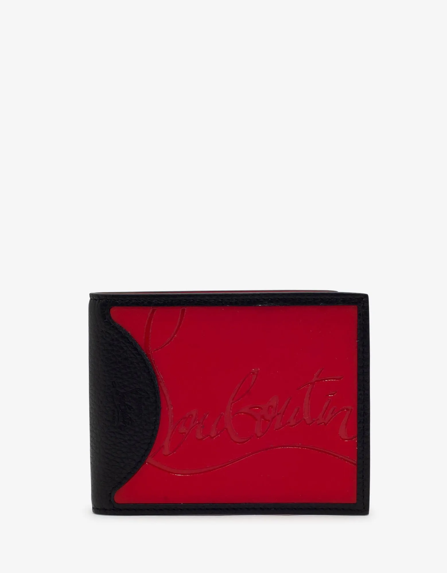 Christian Louboutin Coolcard Sneakers Sole Black & Red Billfold Wallet -