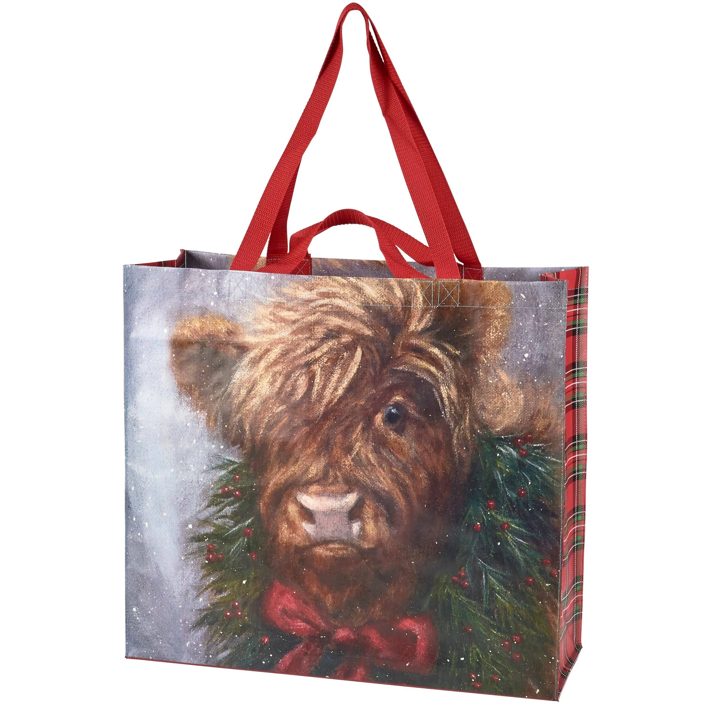 Christmas Highland Shopping Tote-Primitives by Kathy