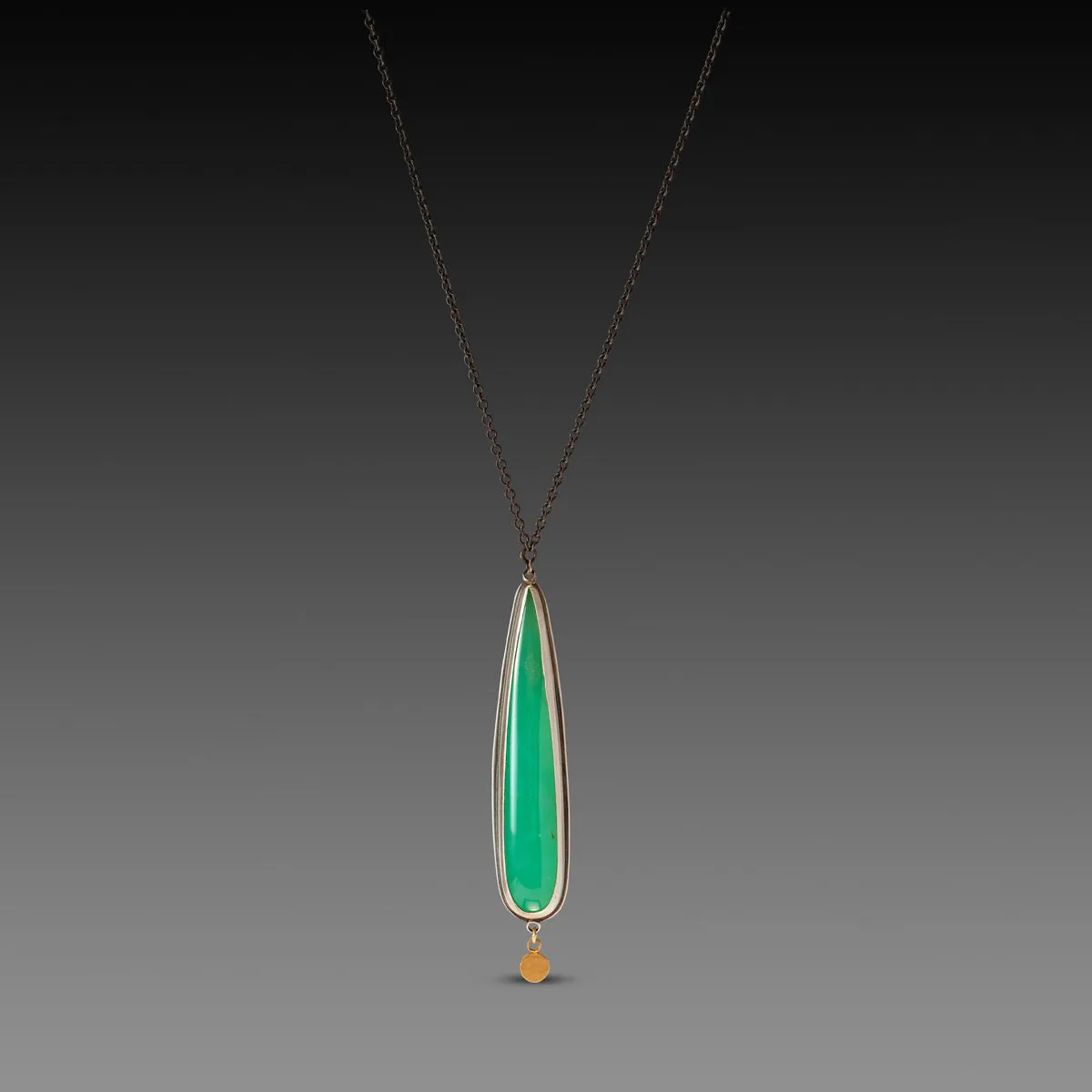 Chrysoprase Teardrop Necklace