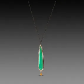 Chrysoprase Teardrop Necklace