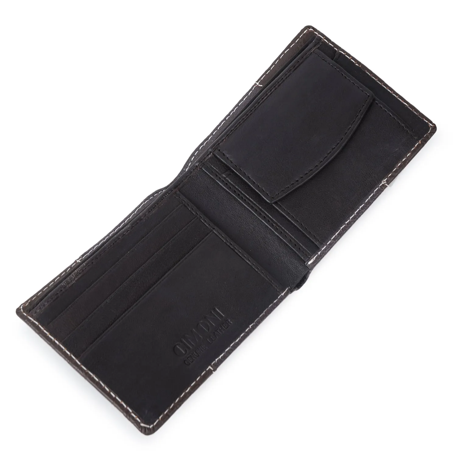 CIMONI Genuine Leather Stylish Classy Ultra Slim Multiple Credit Cards Slot Wallet for Men