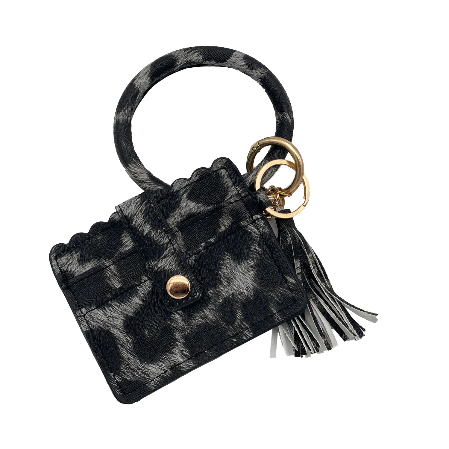 CL-7848 WRISTLET ID WALLET LEOPARD BLACK