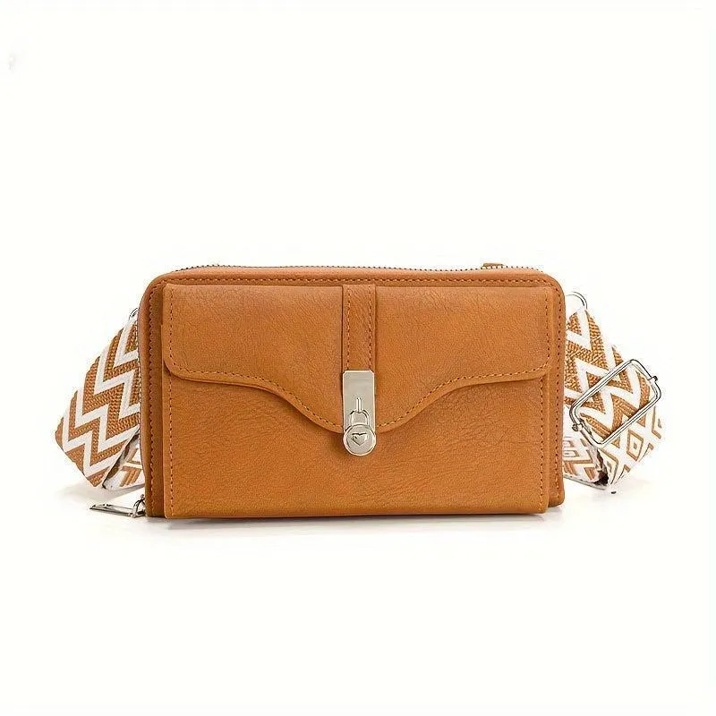 Classic Leather Crossbody Wallet Bag