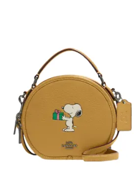 Coach Coach X Peanuts Canteen Crossbody With Snoopy Present Motif