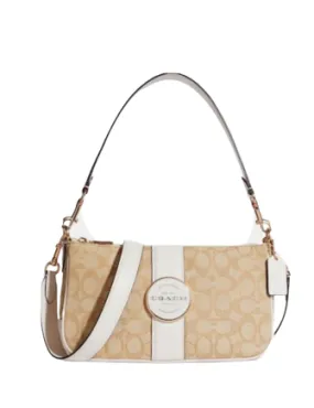 Coach Lonnie Baguette In Signature Jacquard