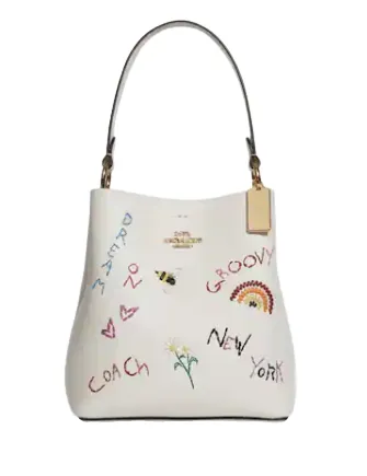 Coach Small Town Bucket Bag With Diary Embroidery