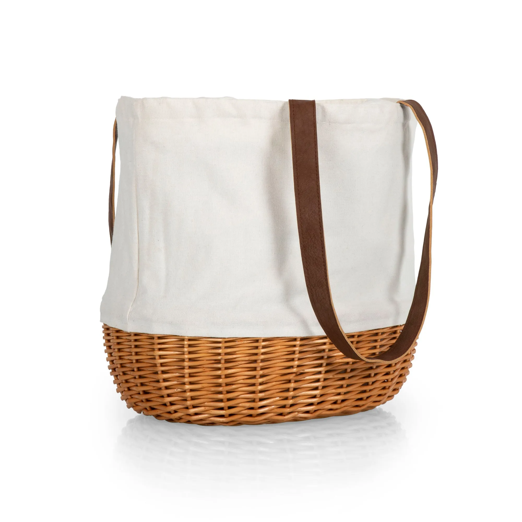 Colorado State Rams - Coronado Canvas and Willow Basket Tote