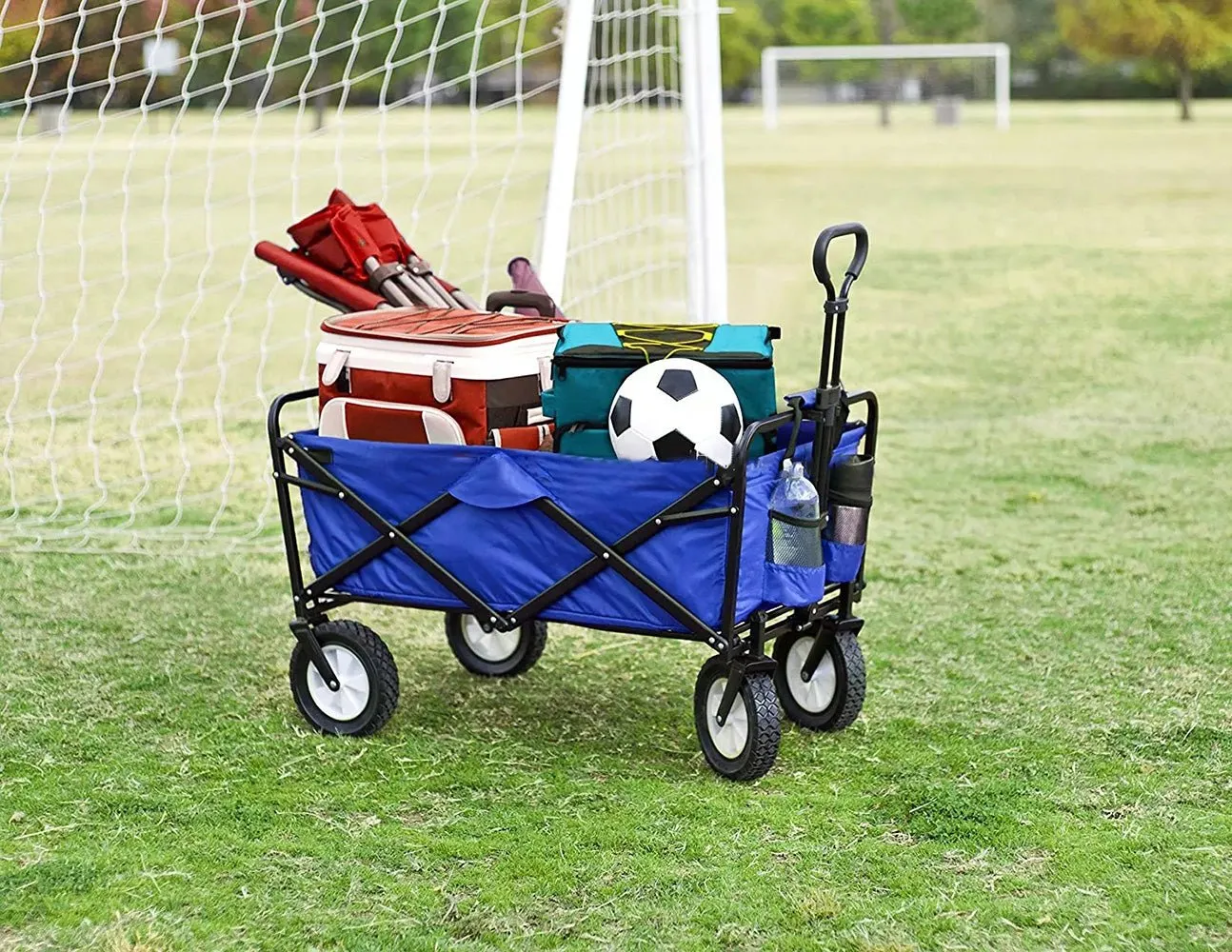 CRONY TC3015 Folding Cart Heavy Duty  Collapsible Folding  Wagon Utility Shopping Outdoor Camping Garden Cart | Black