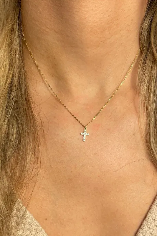 crystal cross necklace