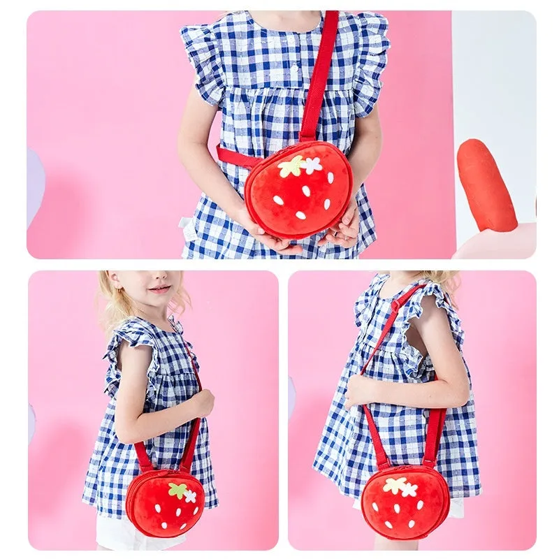 Cute Strawberry Cartoon Kids' Crossbody Bag