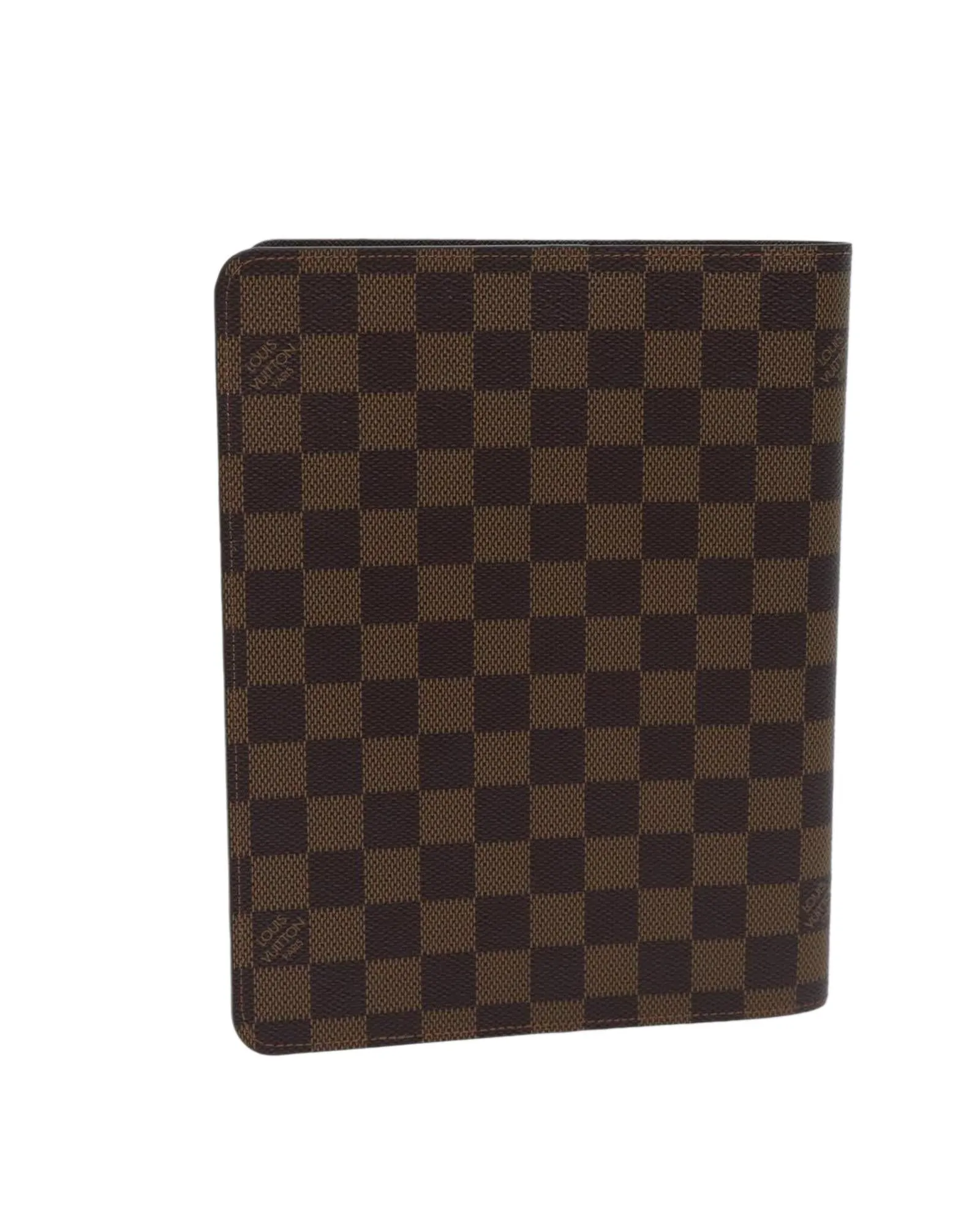 Damier Ebene Day Planner Cover with Printed Initials