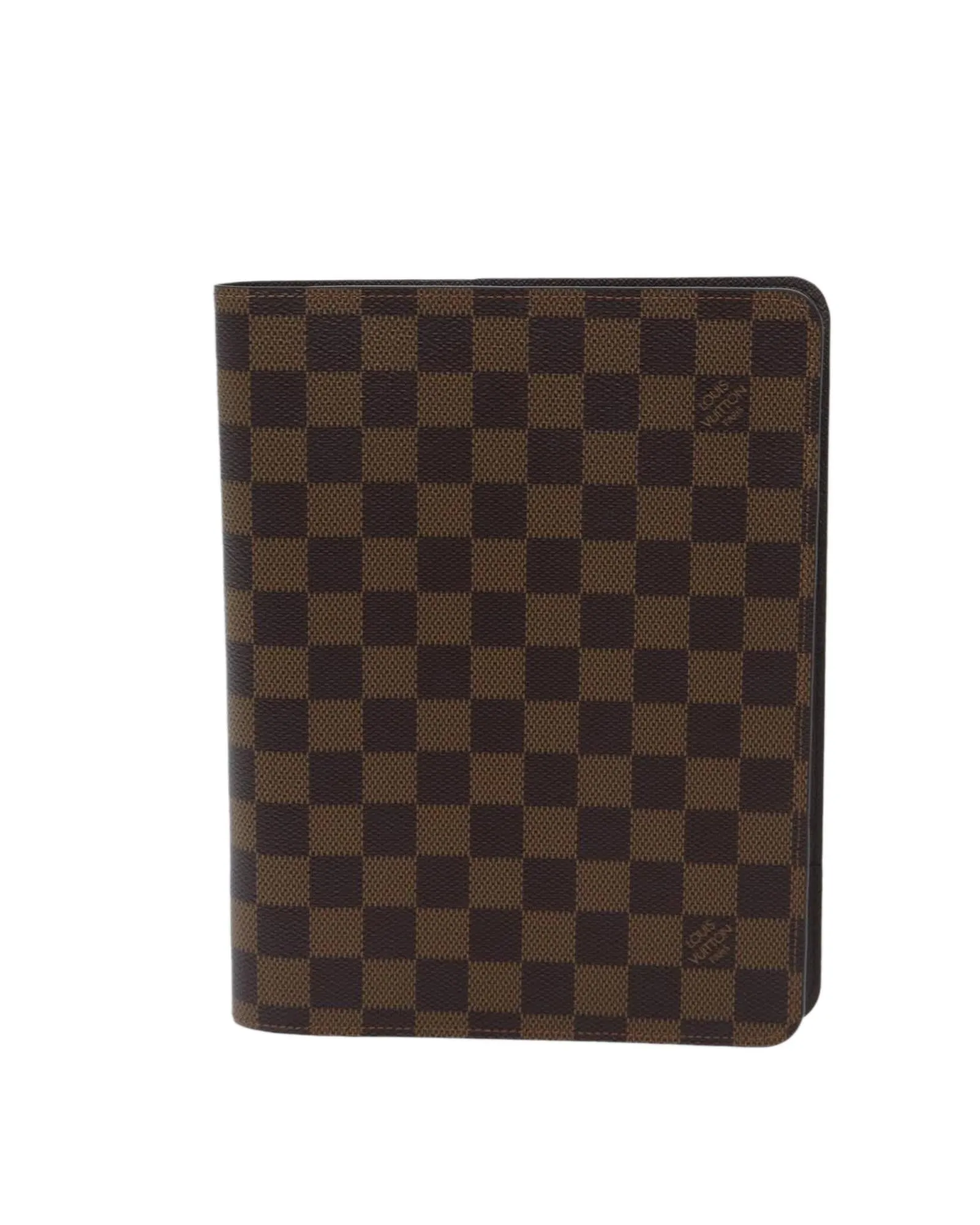 Damier Ebene Day Planner Cover with Printed Initials