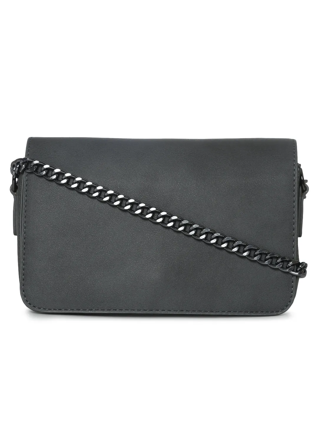 Dark Grey PU Sling Bag