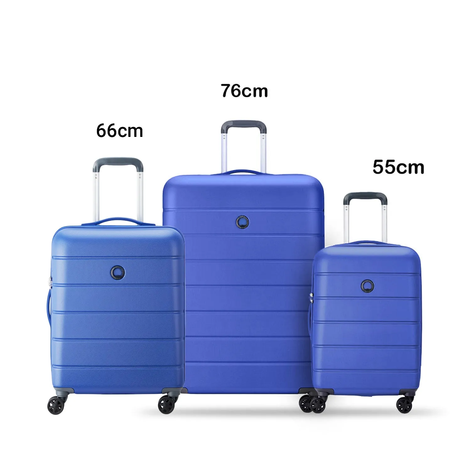 Delsey Lagos 3 Piece Set Non-Expandable Luggage Trolley 55 66 76cm