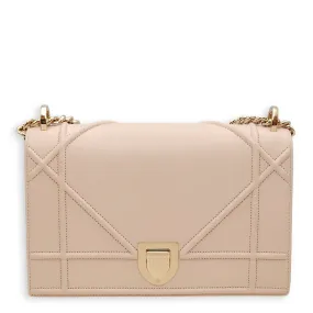 Diorama Pink Crossbody Bag in Calfskin, Gold hardware