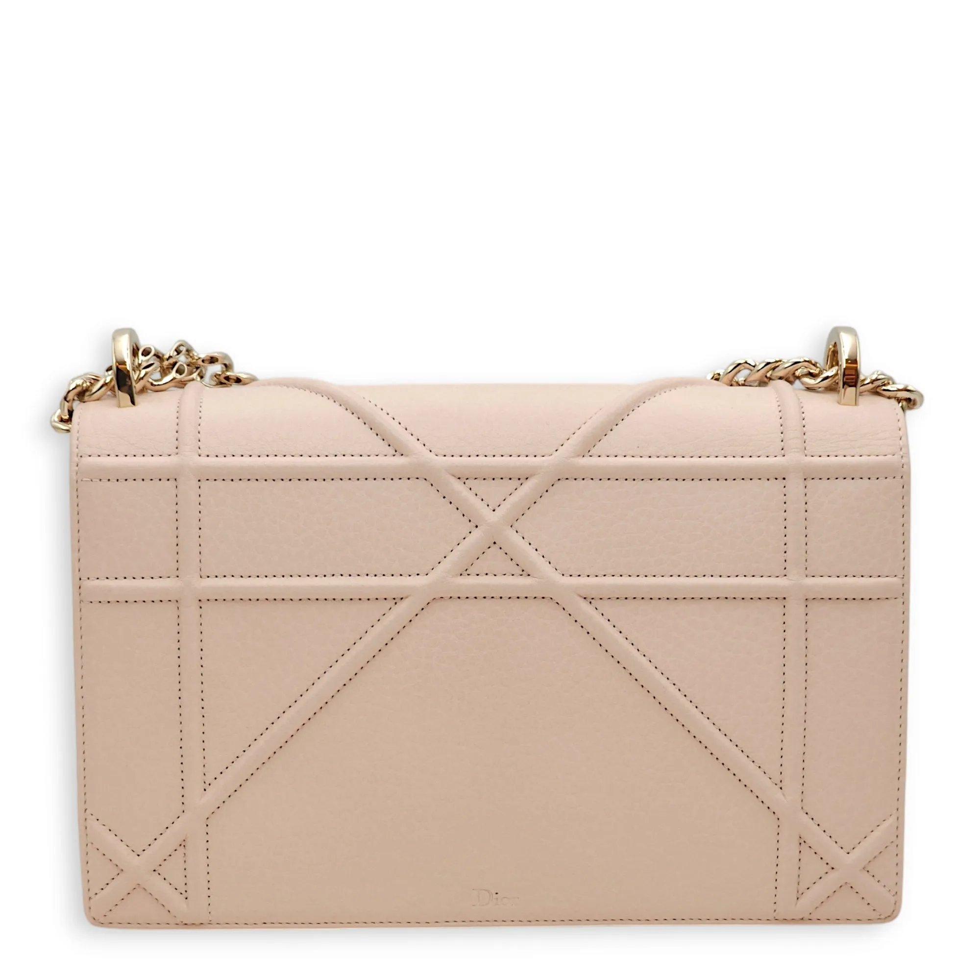 Diorama Pink Crossbody Bag in Calfskin, Gold hardware