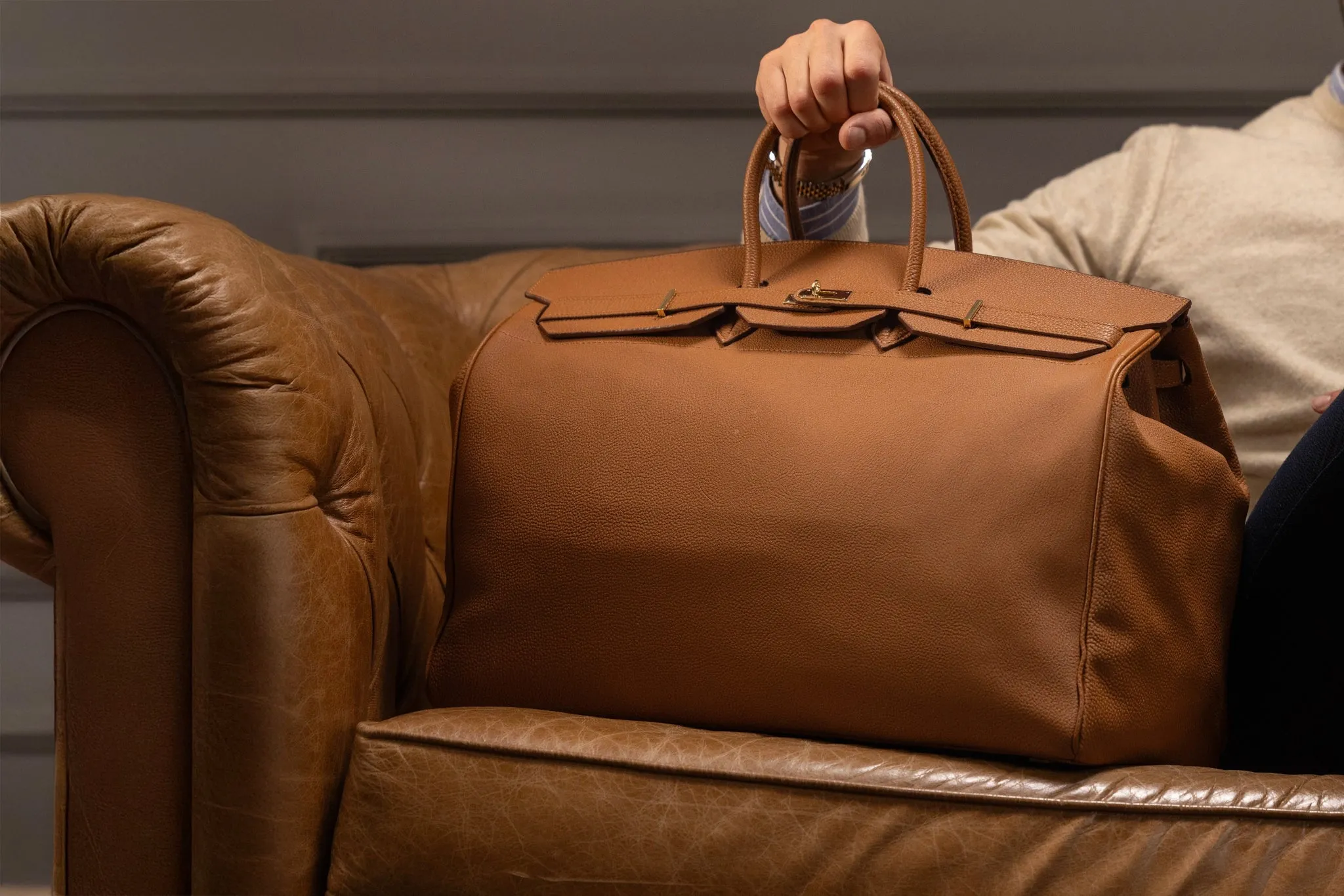 Duffle Bag - Togo Camel