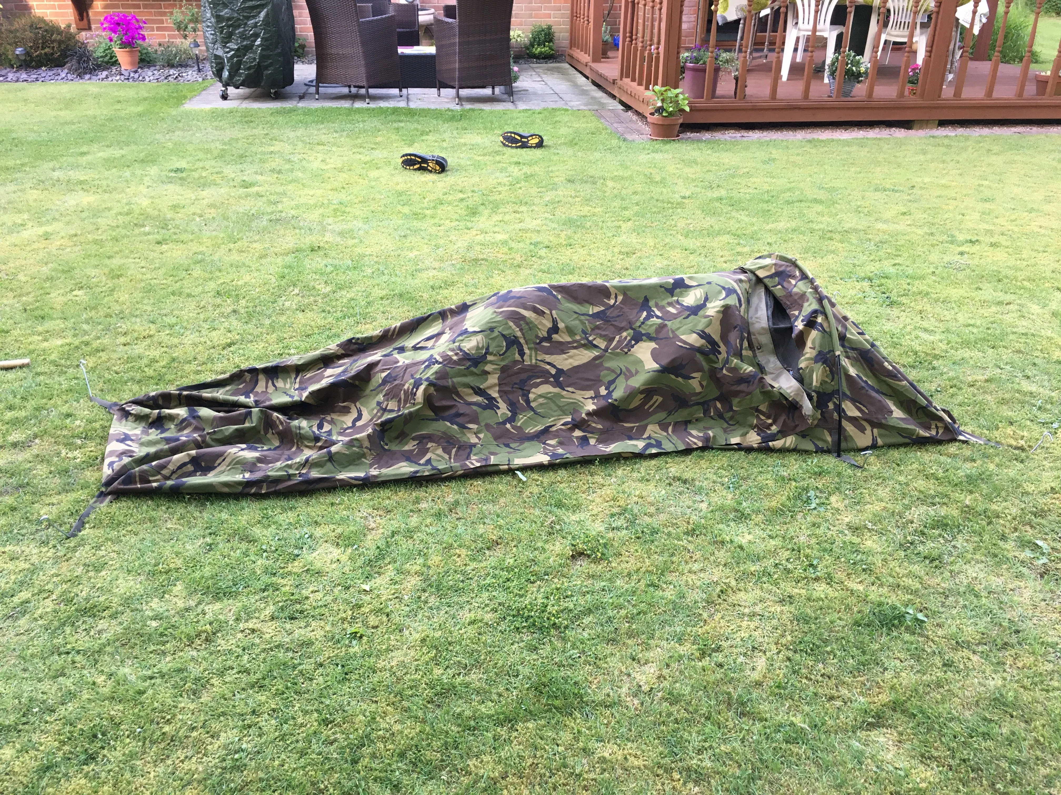 Dutch "Gore-Tex" Camo Military "Hooped" Bivvy Bag - Mixed Grades