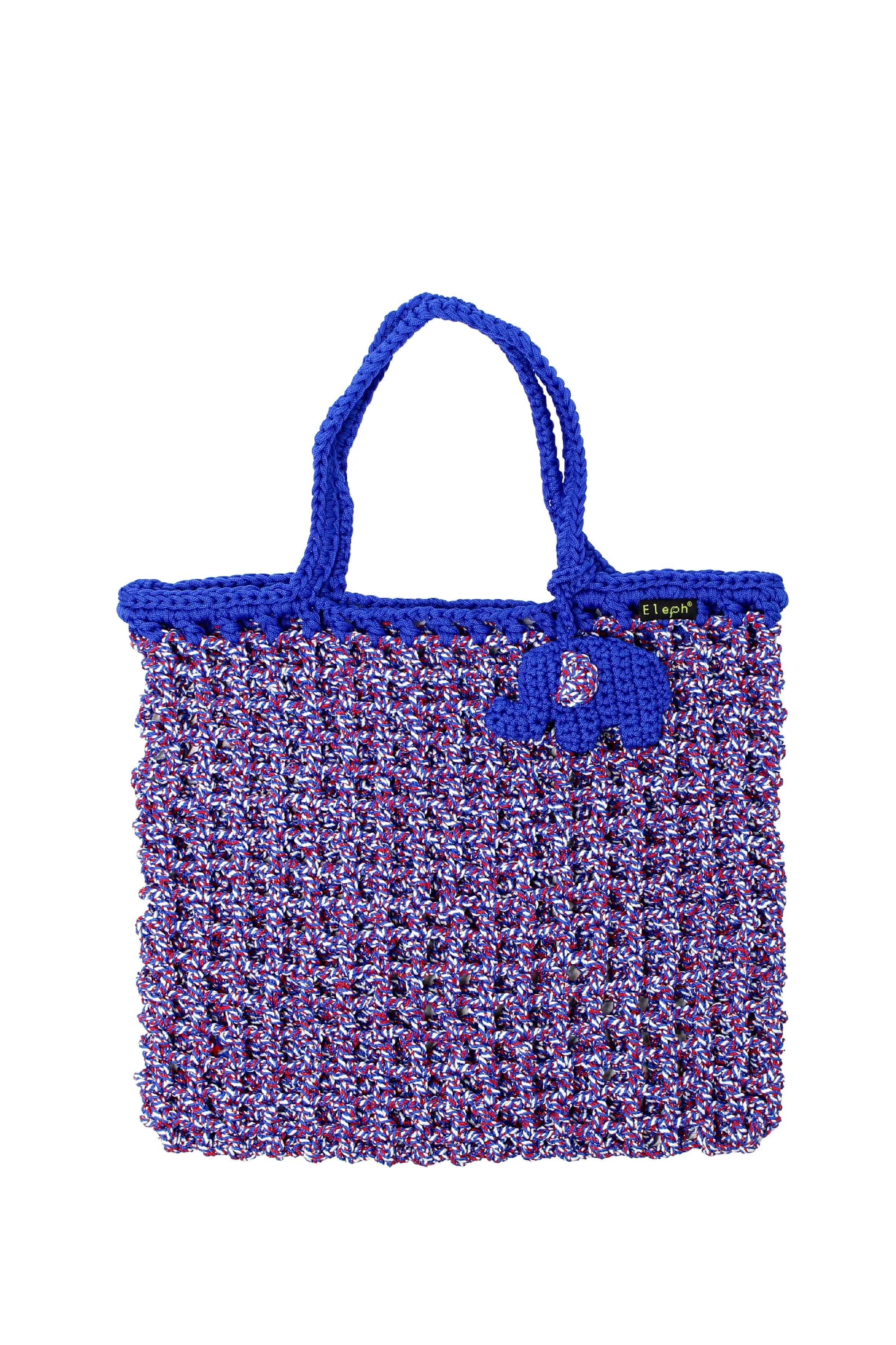 ELEPH MESH CROCHET BAG MULTI - L : Blue