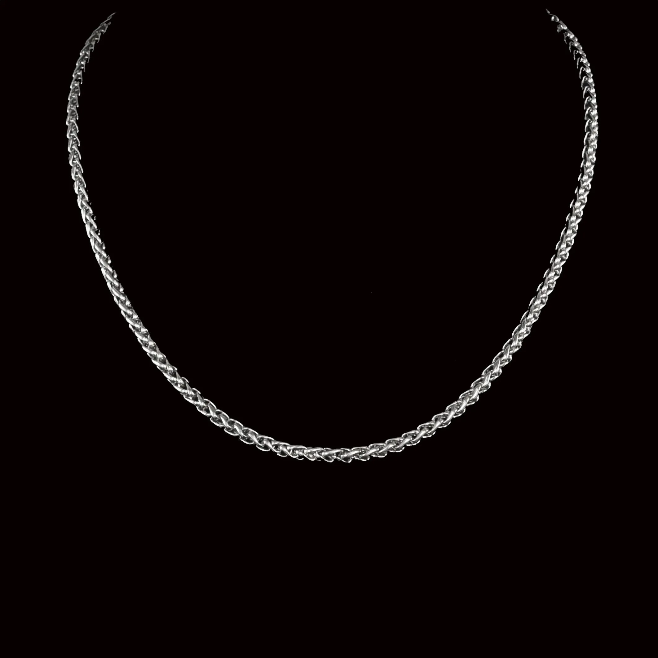 Enzo Stainless Steel Spiga Chain Necklace