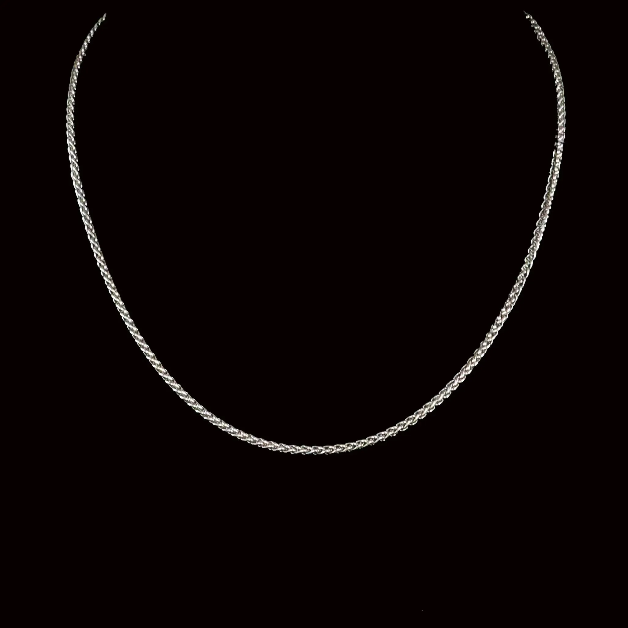 Enzo Stainless Steel Spiga Chain Necklace