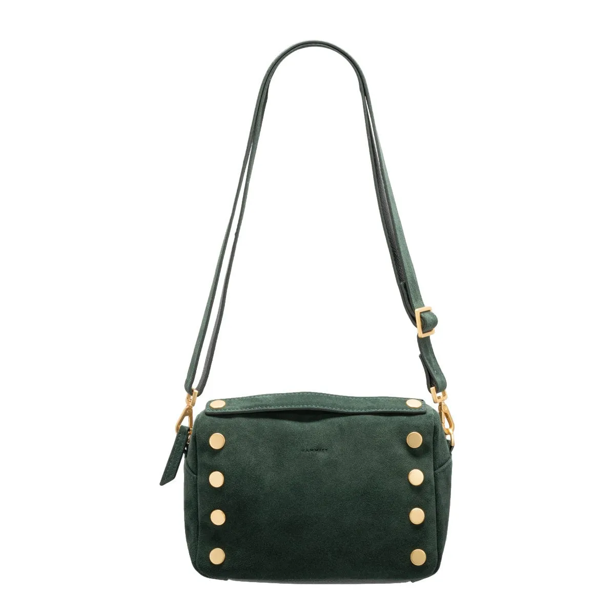 EVAN CROSSBODY SML - Green Room Suede/Brushed Gold