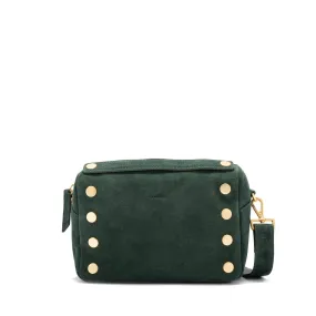 EVAN CROSSBODY SML - Green Room Suede/Brushed Gold