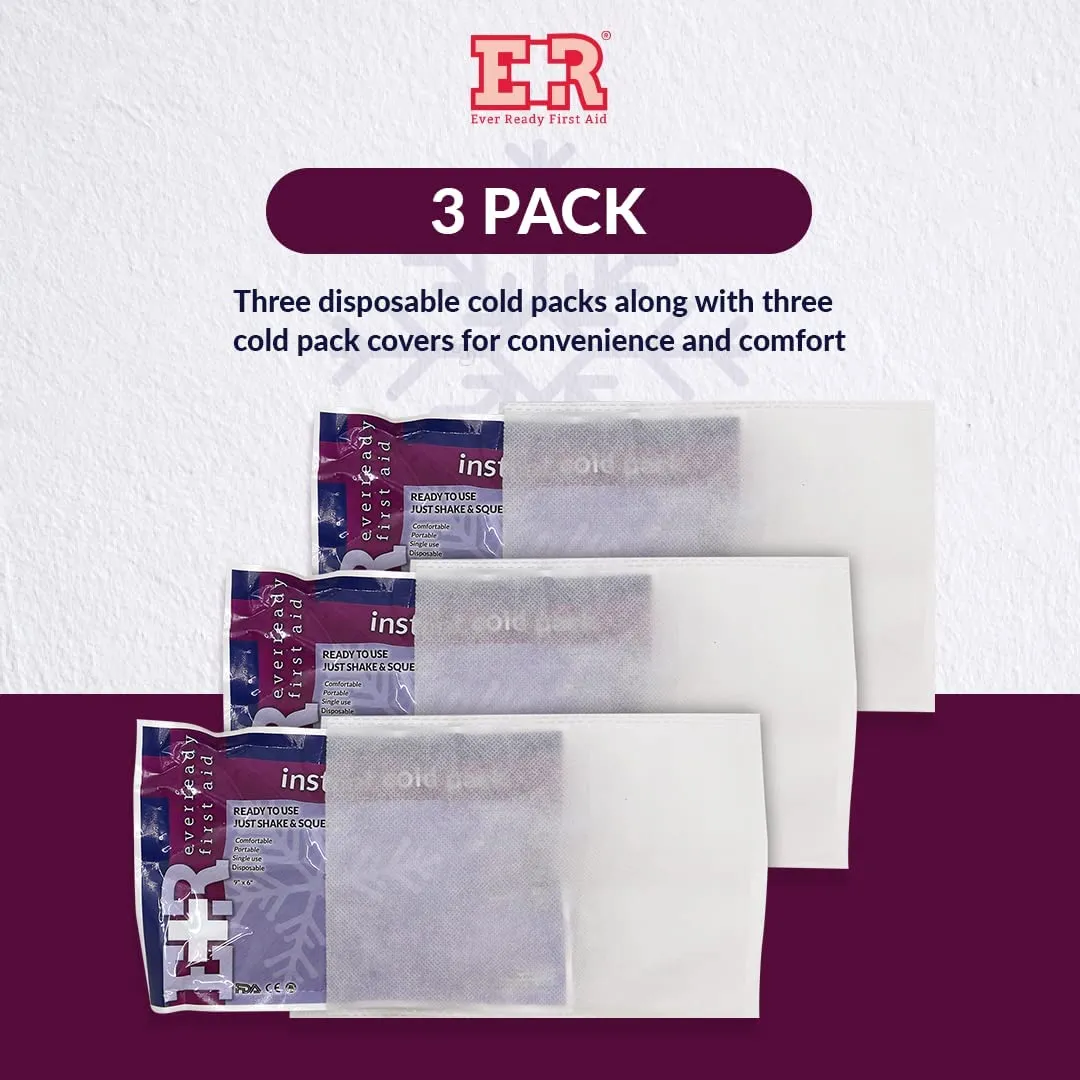 Ever Ready First Aid Disposable Cold Pack with Non-Woven Cover 6 X 9